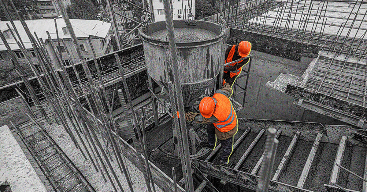 Construction workers and tech trainees representing skilled trade and AI apprenticeships